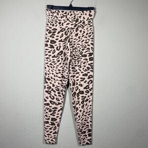 Booty by Brabants Cheetah Leopard Print Leggings Tan Black High Rise
